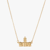 Gold Clemson Tillman Hall Necklace