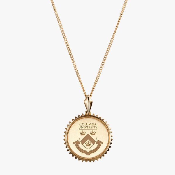 Gold Columbia Sunburst Crest Necklace