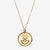 Gold Columbia Florentine Crest Necklace Petite