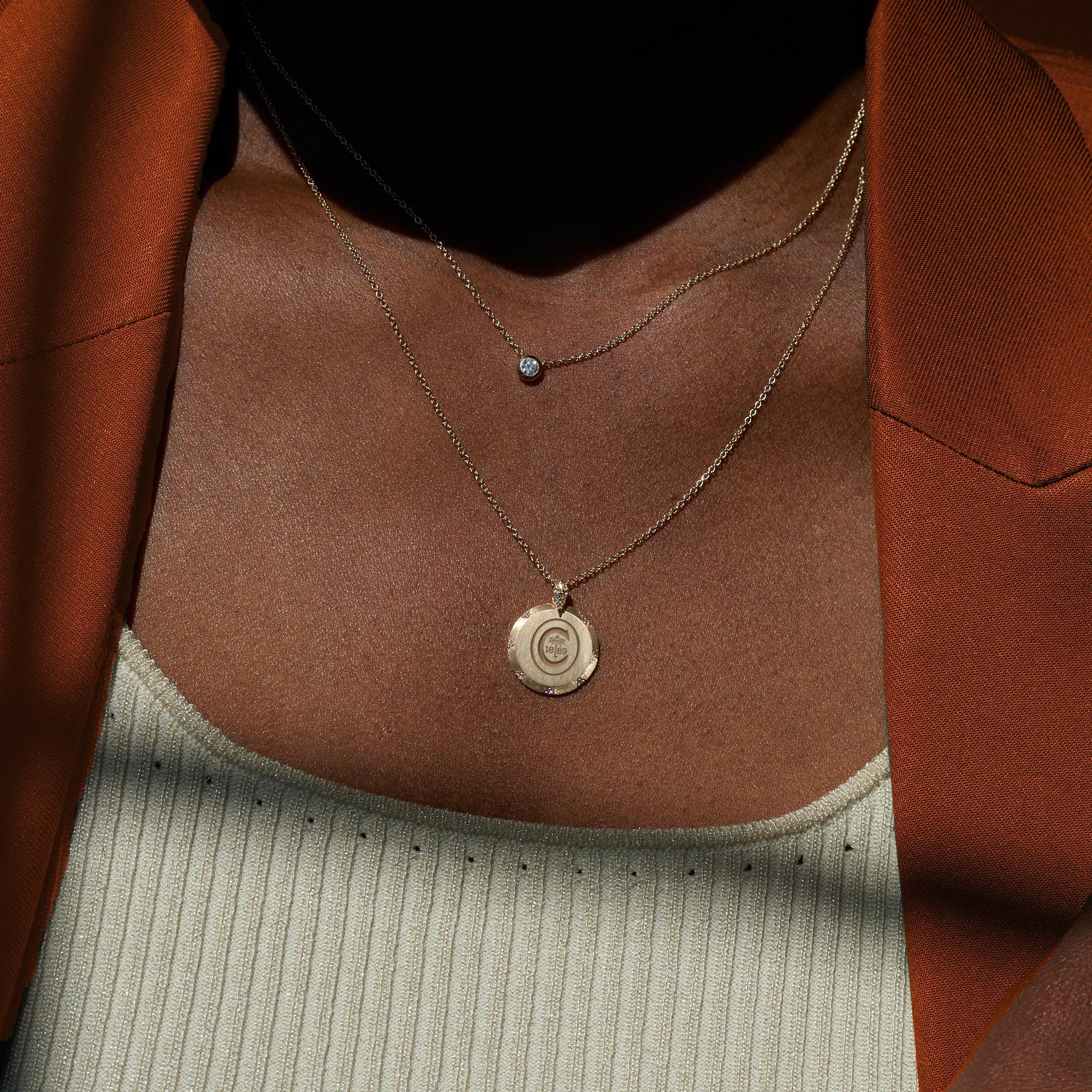 Clemson 7-Point Diamond Necklace