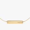 MIT Horizontal Necklace Cavan Gold Close Up