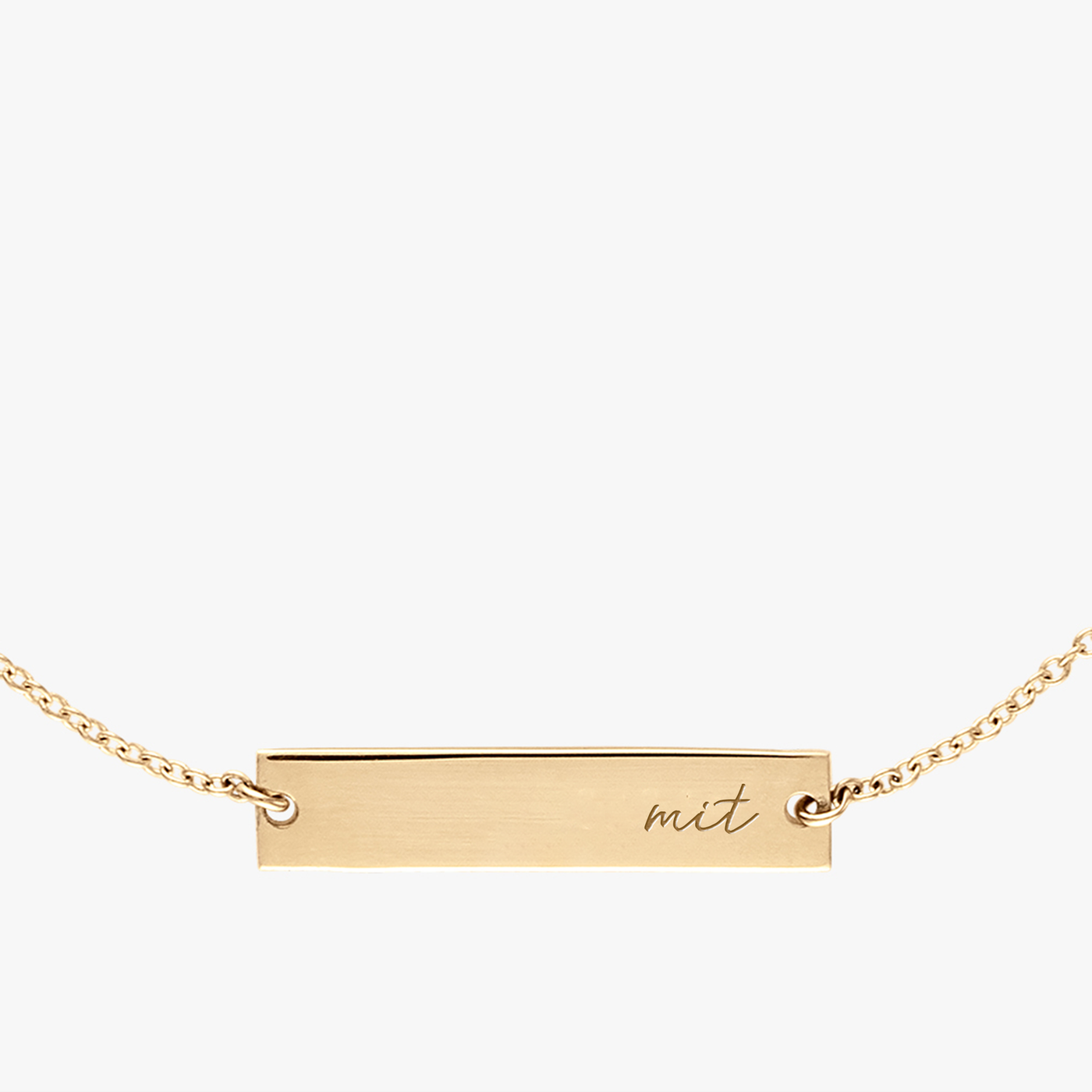 MIT Horizontal Necklace Cavan Gold Close Up