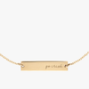 Notre Dame Go Irish Horizontal Necklace Cavan Gold Close Up
