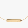 NYU Horizontal Necklace Cavan Gold Close Up