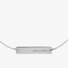 Princeton University Horizontal Necklace Sterling Silver Close Up