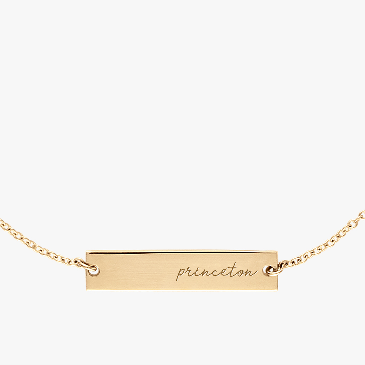 Princeton University Horizontal Necklace Cavan Gold Close Up