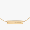 Providence University Horizontal Necklace Cavan Gold Close Up