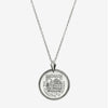Silver Dartmouth Florentine Crest Necklace Petite