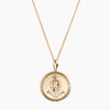 Gold Delta Delta Delta Sunburst Crest Necklace
