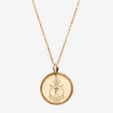 Gold Delta Gamma Florentine Crest Necklace Petite