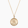Gold Delta Phi Epsilon Sunburst Crest Necklace