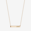 Delta Phi Epsilon Horizontal Bar Necklace in Cavan Gold and 14K Gold