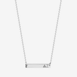 Delta Zeta Horizontal Bar Necklace in Sterling Silver