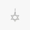 Diamond Star of David Charm Sterling Silver