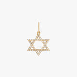 Diamond Star of David Charm Cavan Gold