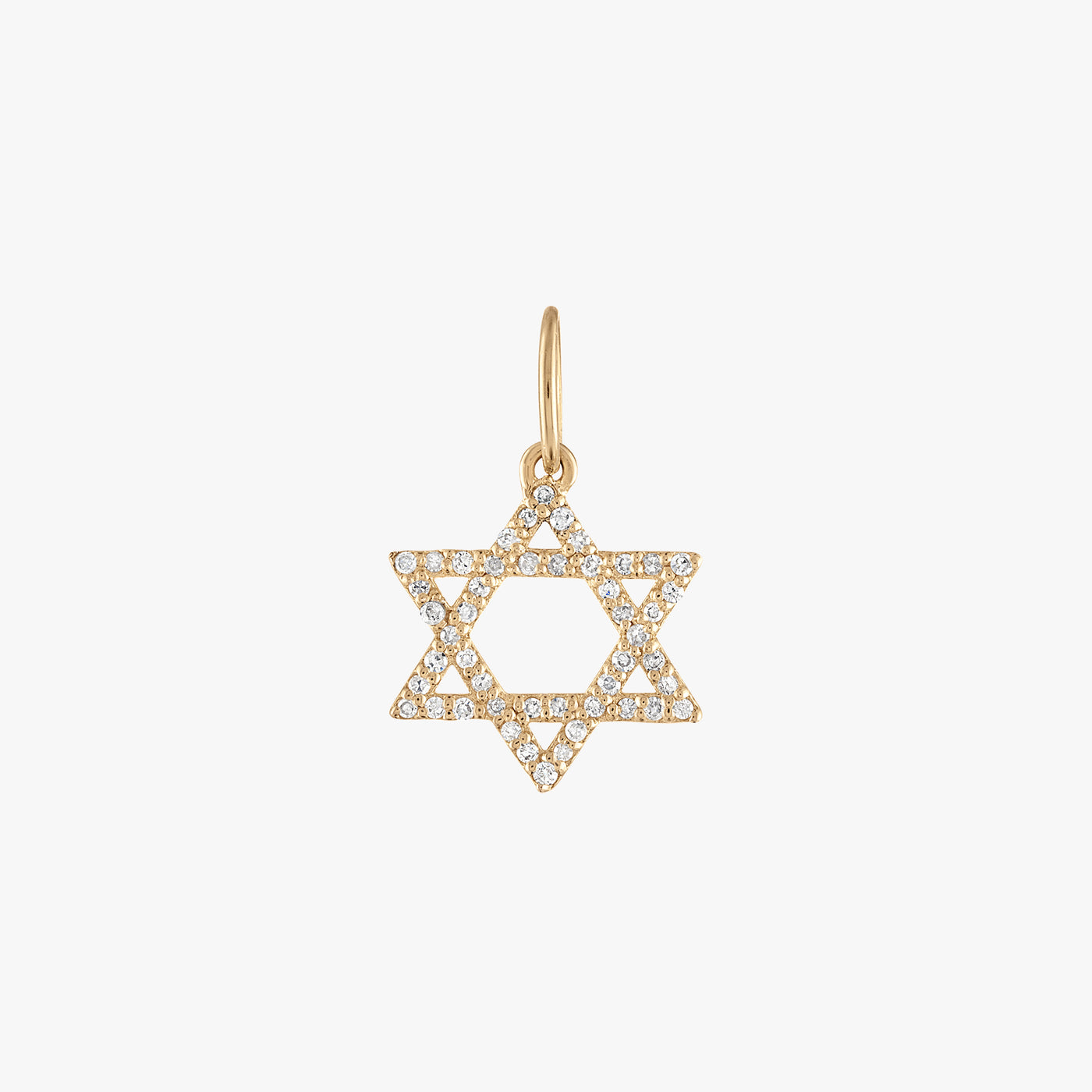 Diamond Star of David Charm Cavan Gold
