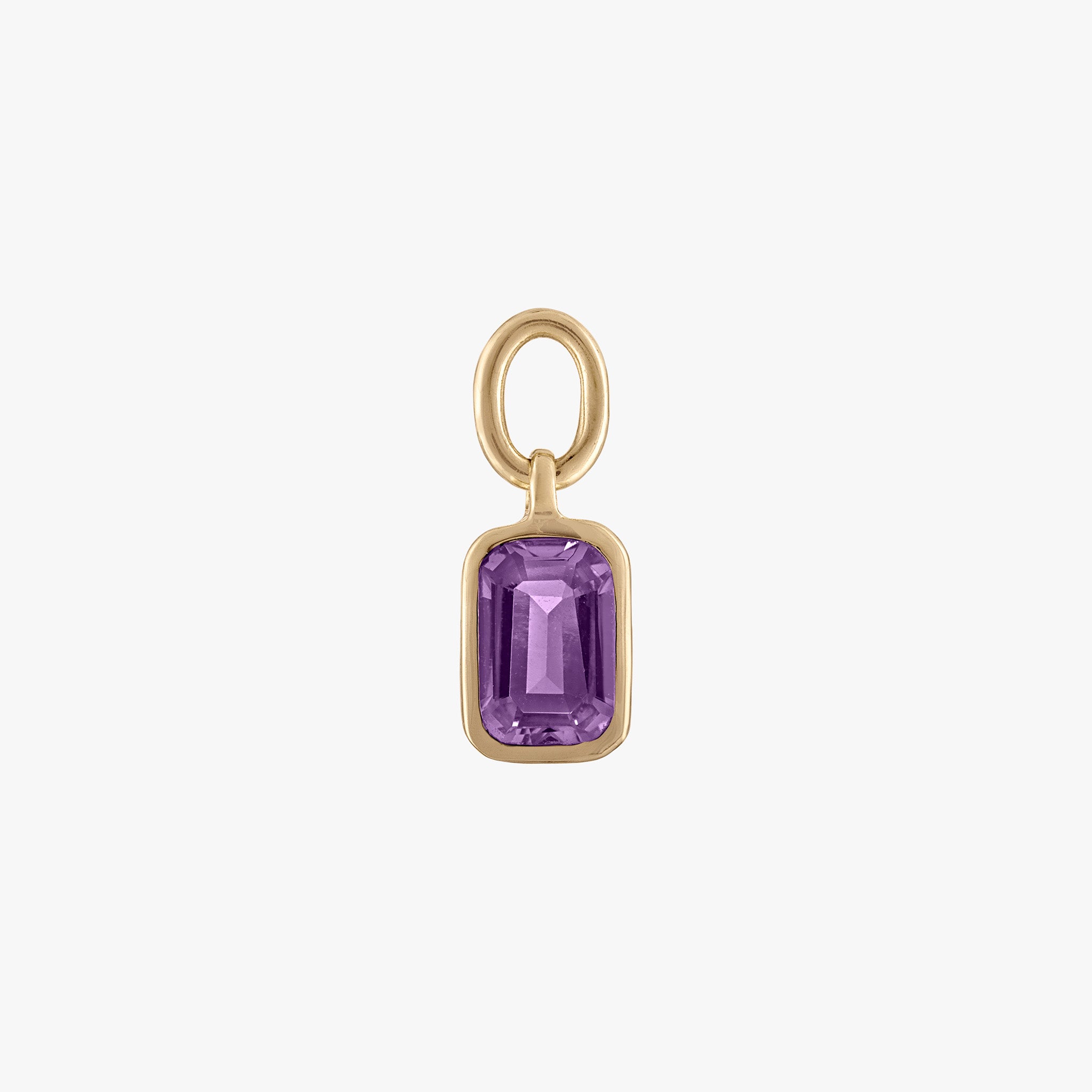 Shops 14k Gold Amethyst Bar Pendant Charm - Beautiful Condition