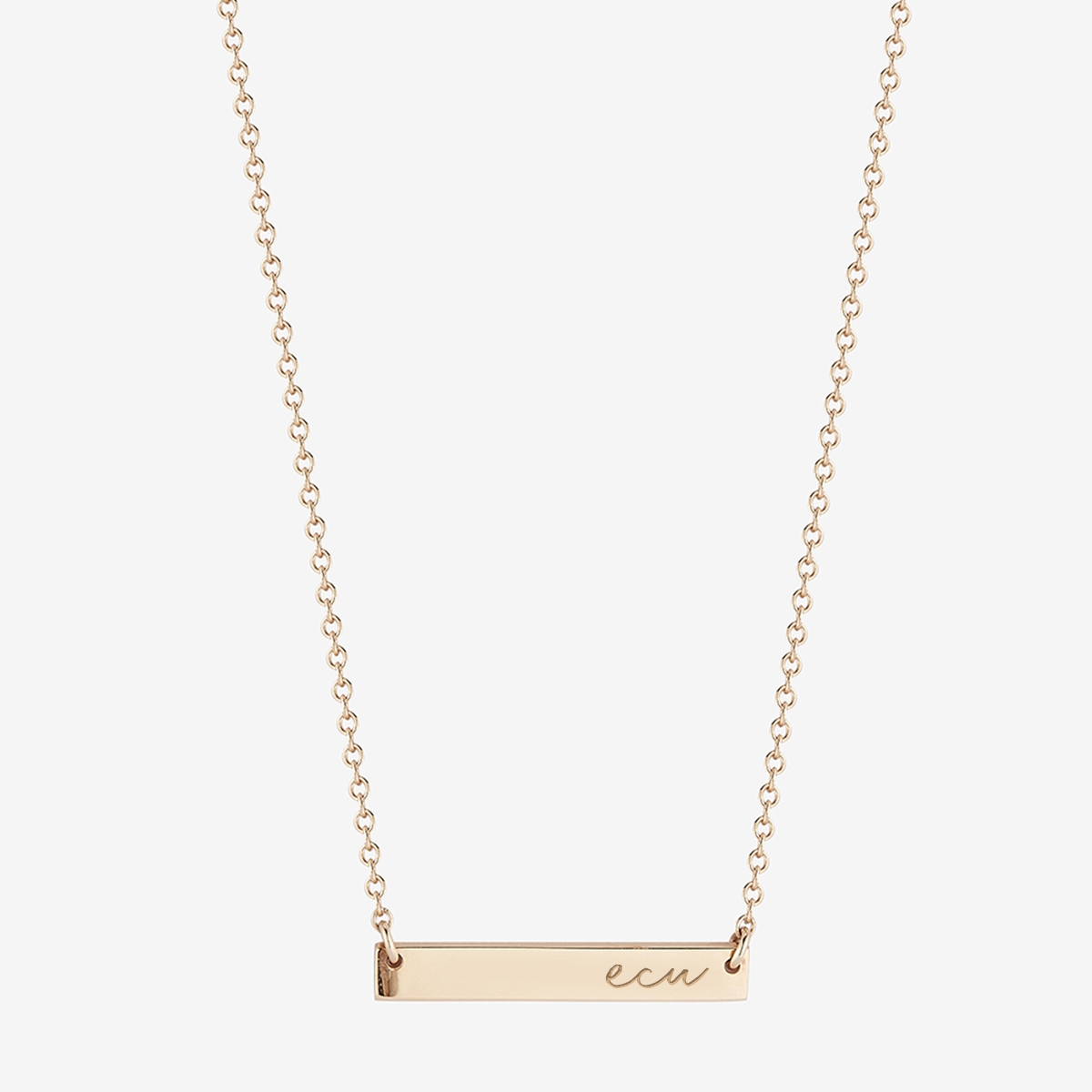 ECU Horizontal Bar Necklace in Cavan Gold and 14K Gold
