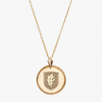 Gold Elon Florentine Leaf Necklace Petite
