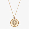 Gold Elon Florentine Leaf Necklace Petite