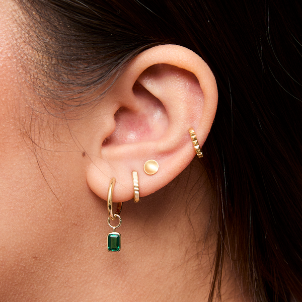 Emerald Earring Charm on Figure 