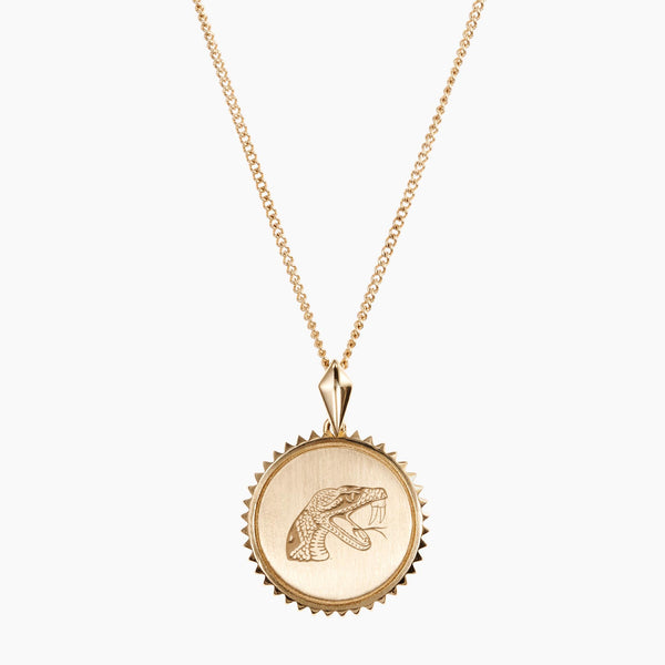 Gold Vermeil 14K Gold Florida A&M Snake Sunburst Necklace