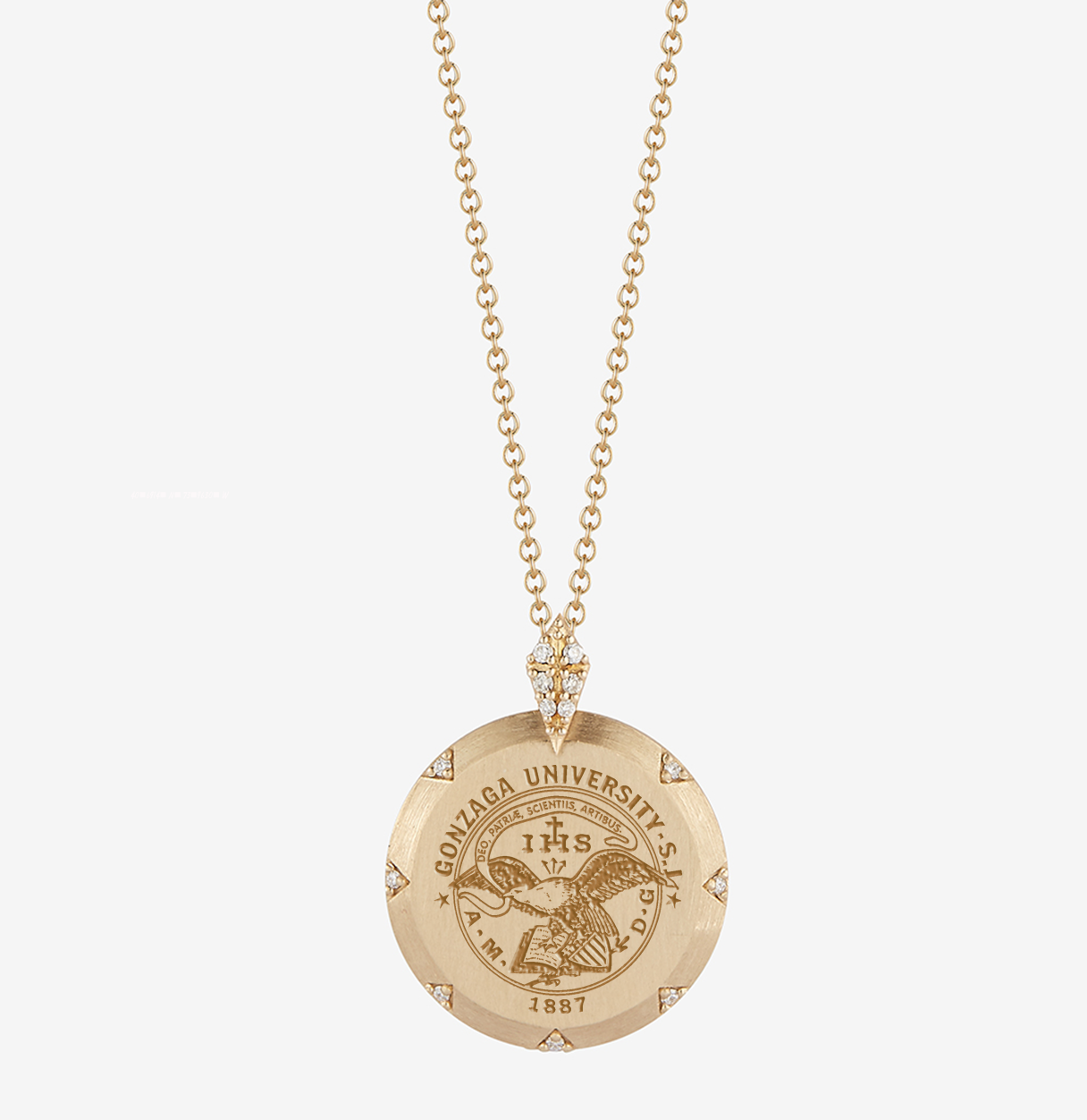 Gonzaga 7-Point Diamond Pendant