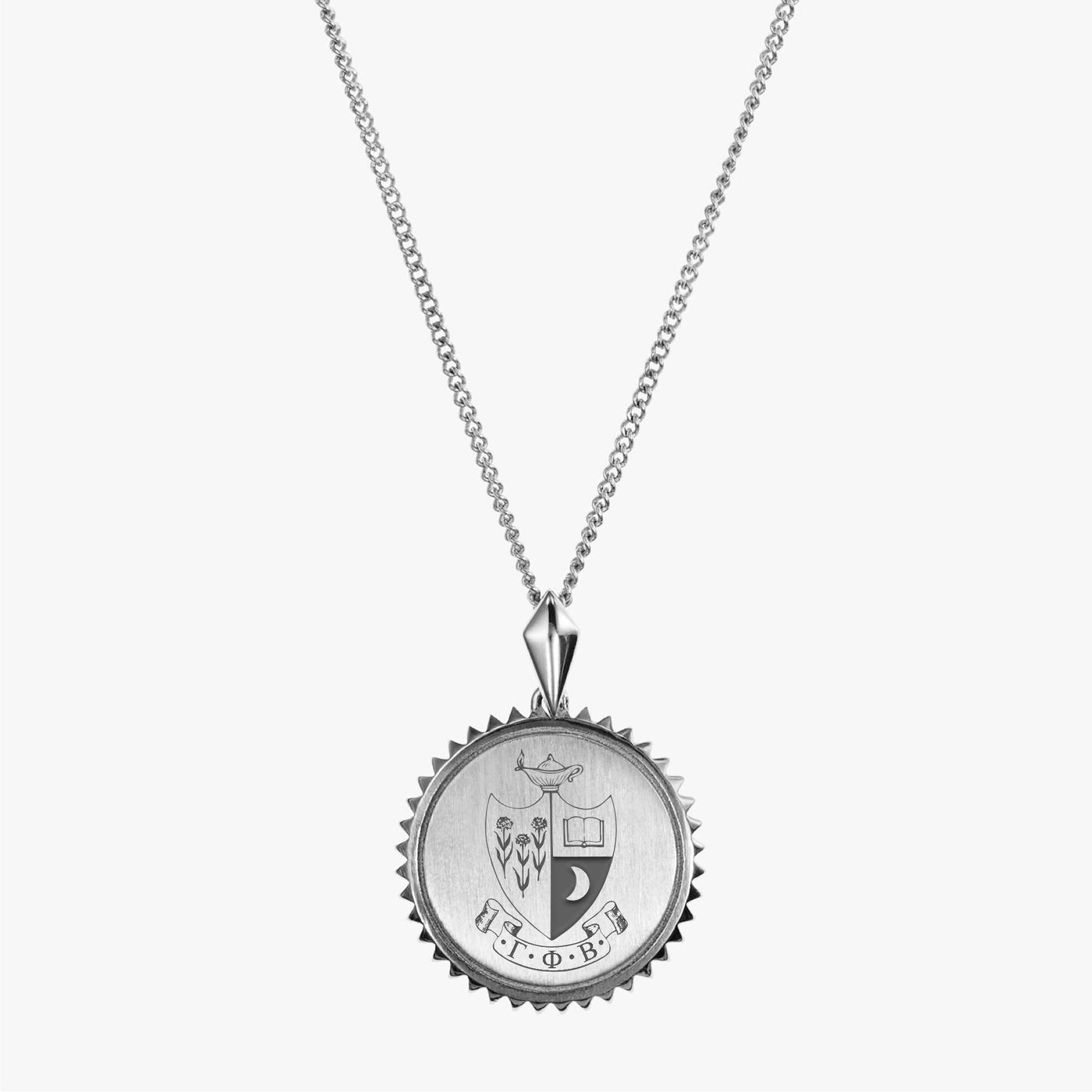 Gamma Phi Beta Sunburst Crest Pendant