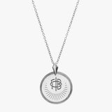 Silver Gamma Phi Beta Florentine Logo Necklace Petite