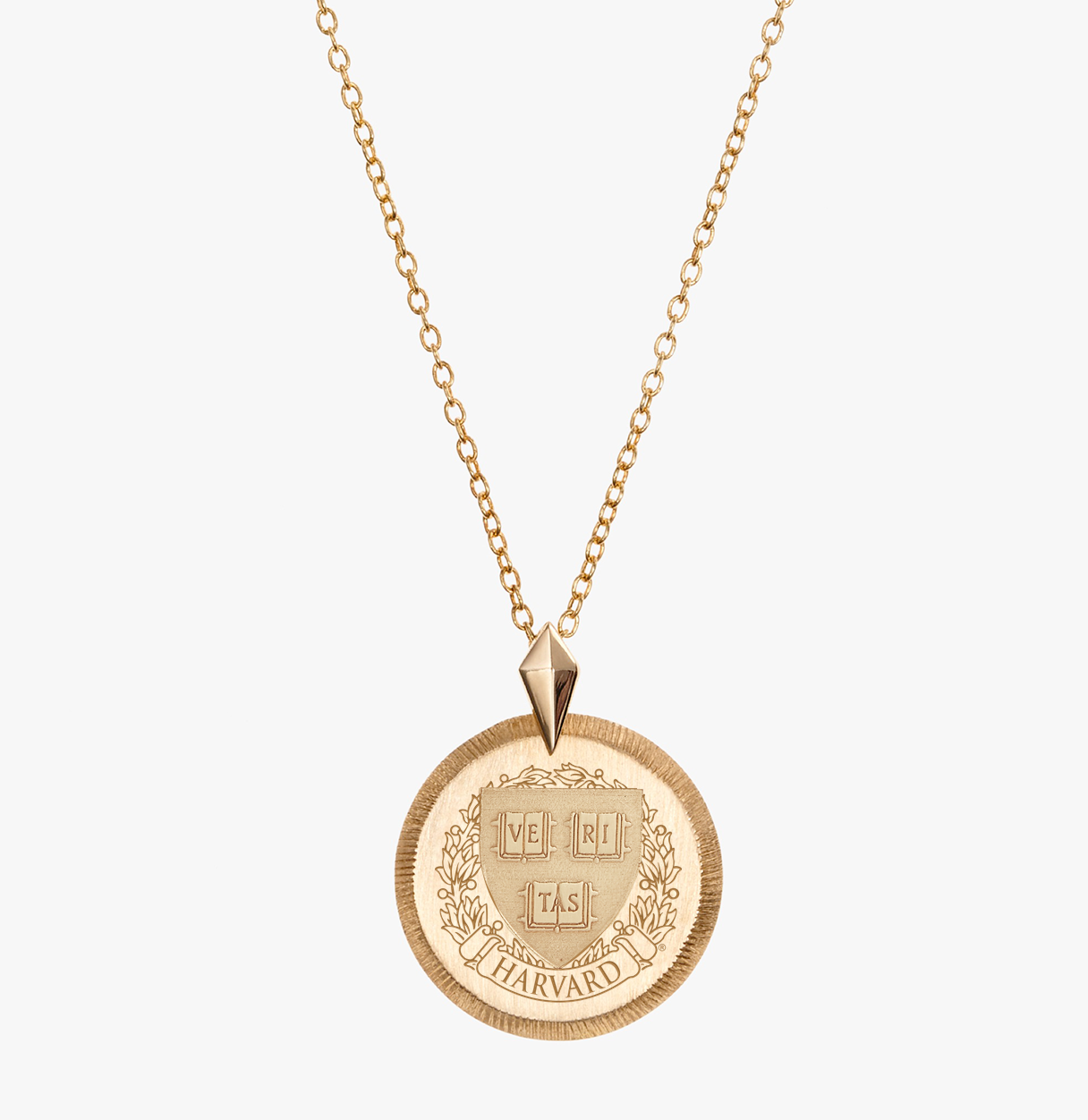 Harvard Seal Florentine Petite Gold Necklace