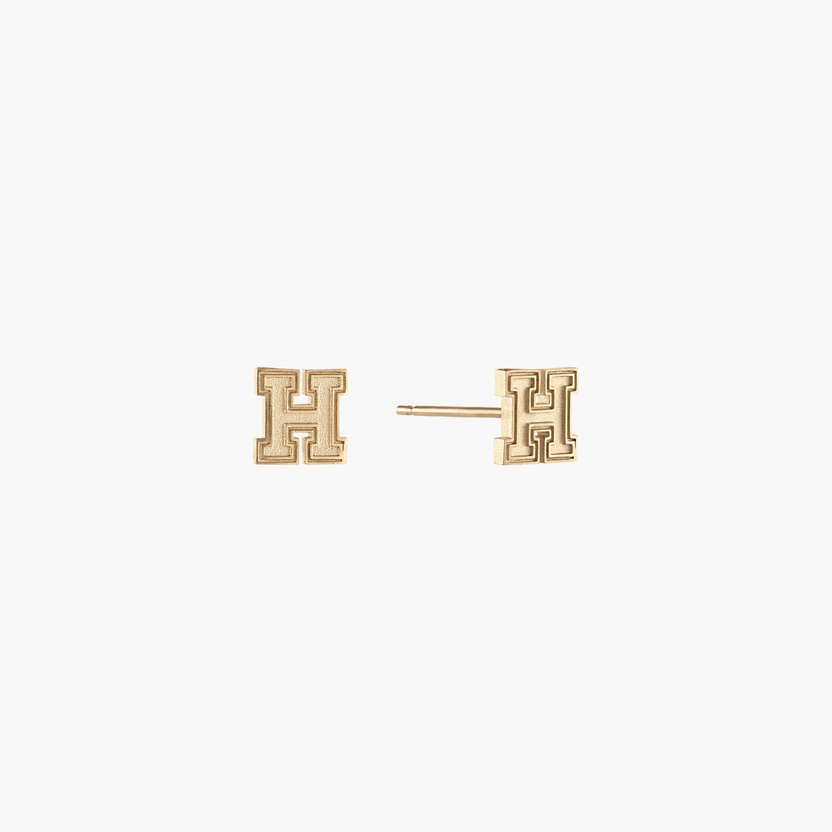 Harvard H Stud Earring