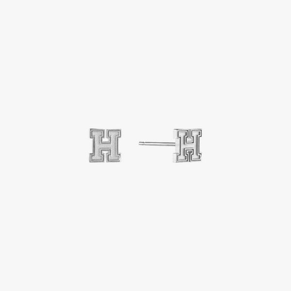 Harvard H Stud Earring