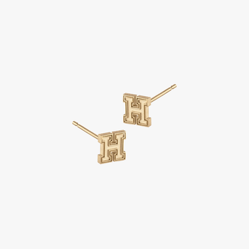 Harvard H Stud Earring