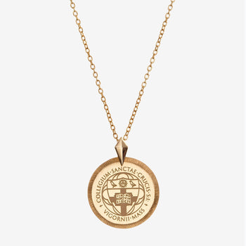 Gold Florentine Crest Necklace