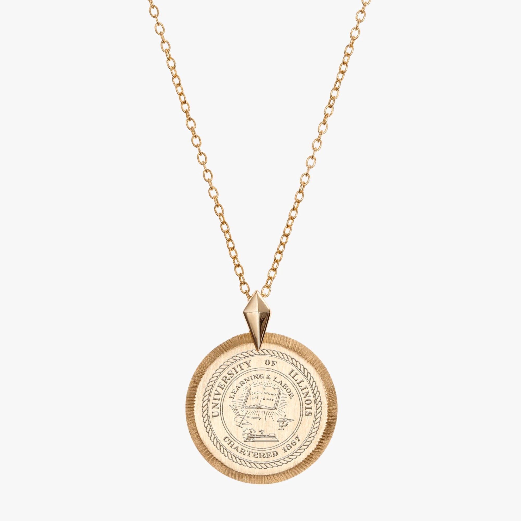 Illinois Florentine Necklace Petite Gold