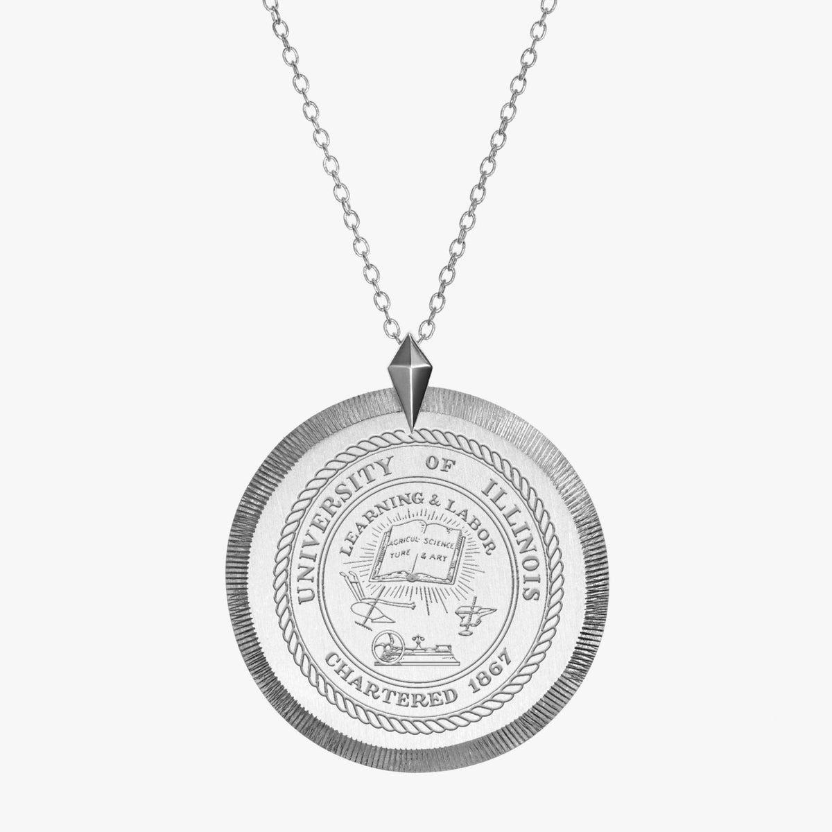 Illinois Florentine Necklace Silver