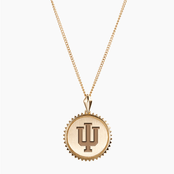 Gold Indiana Sunburst IU Necklace
