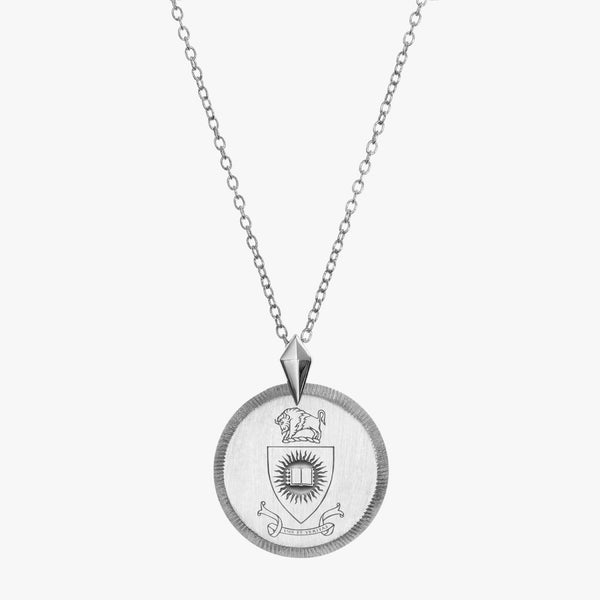 Silver Indiana Coat of Arms Florentine Necklace Petite