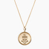 Gold Kappa Alpha Theta Sunburst Crest Necklace