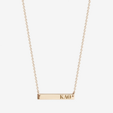 Kappa Alpha Theta Horizontal Bar Necklace in Cavan Gold and 14K Gold
