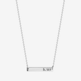 Kappa Alpha Theta Horizontal Bar Necklace in Sterling Silver