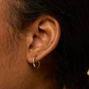 Classic Hoop Earrings Gold on Figure 