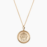Gold Kappa Delta Sunburst Crest Necklace