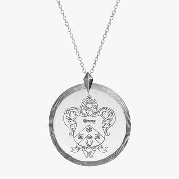 Sterling Silver Kappa Kappa Gamma Florentine Crest Necklace