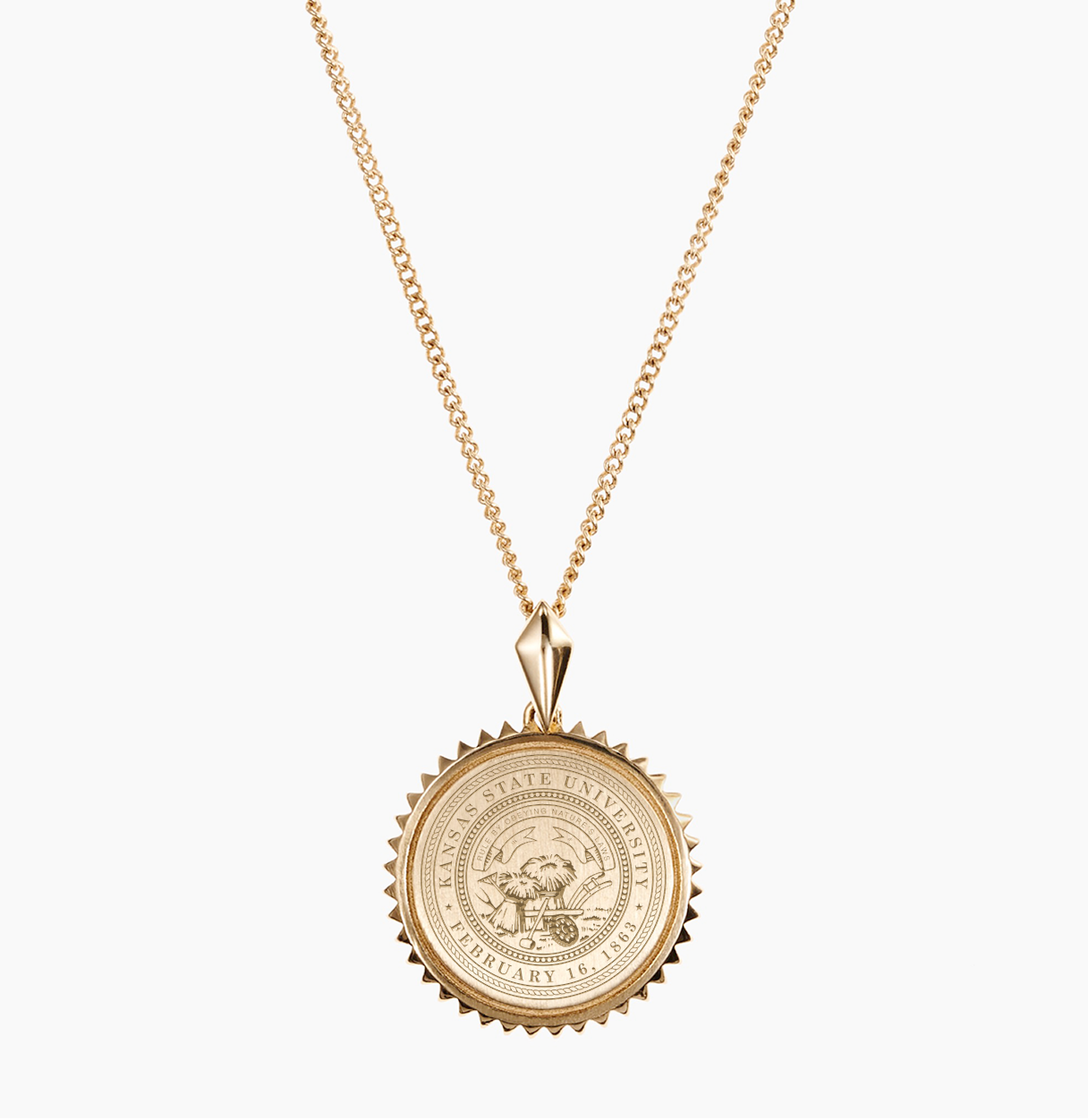 Kansas State Sunburst Pendant