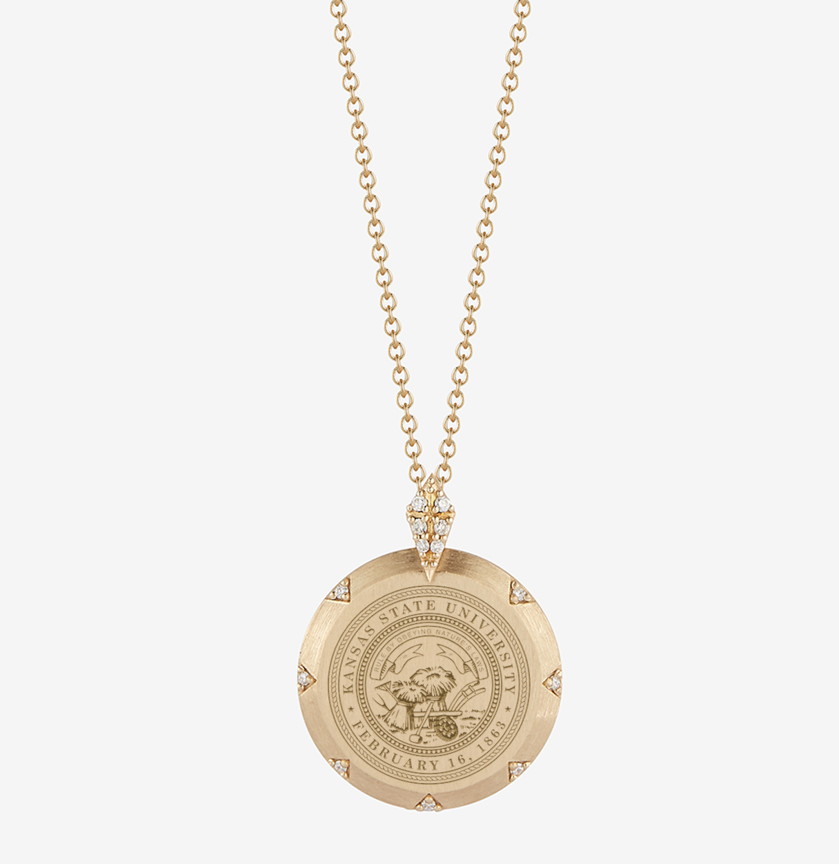 Kansas State 7-Point Diamond Pendant