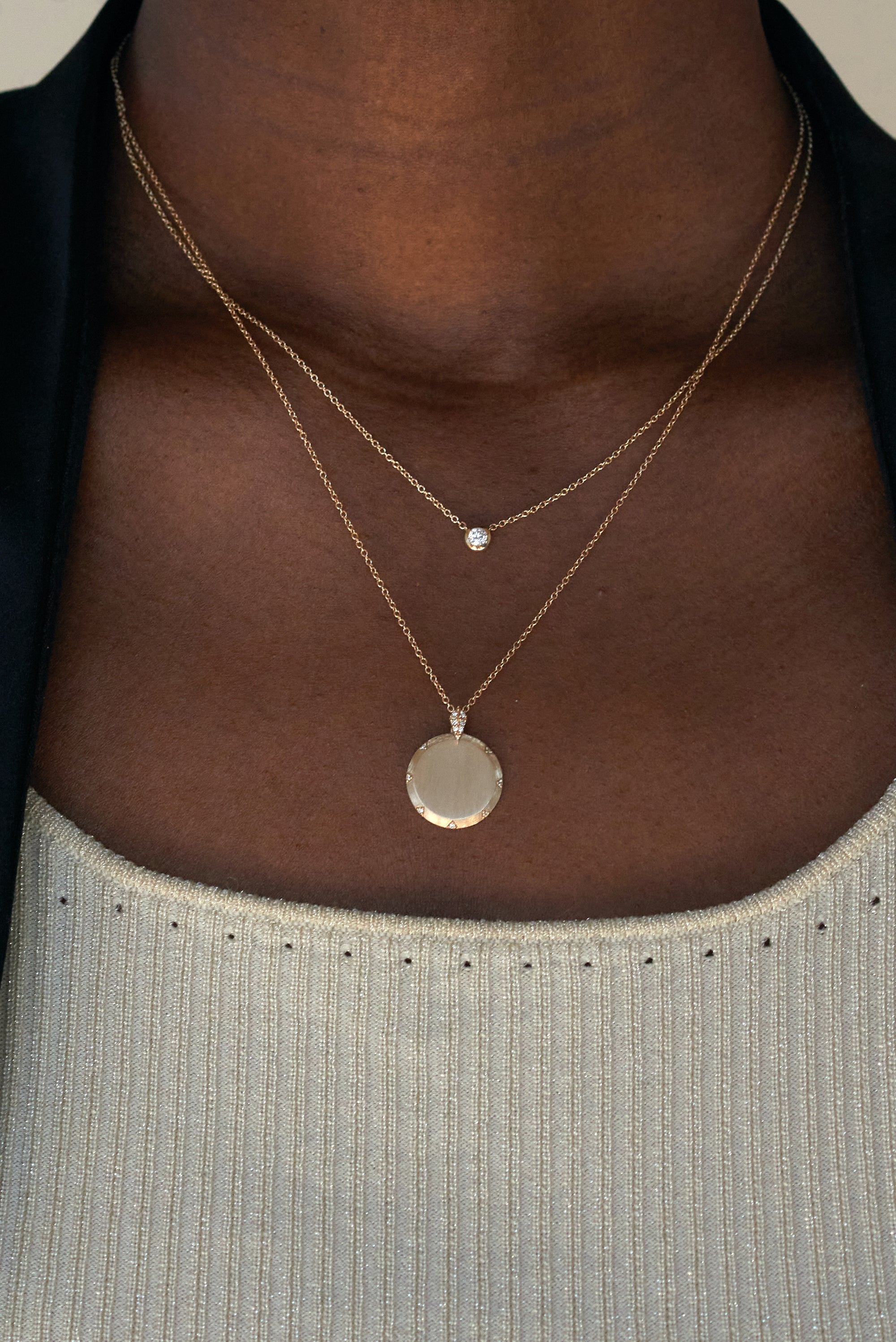 Vanderbilt Diamond Gold Necklace on Figure