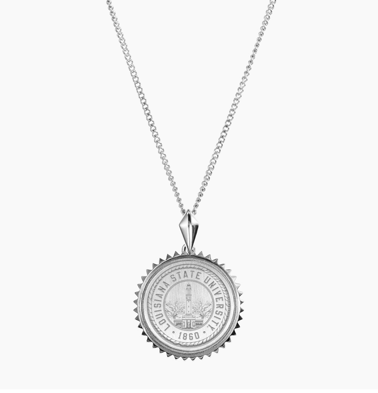 LSU Sunburst Crest Pendant