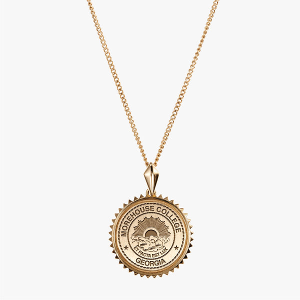 Gold Morehouse College Sunburst Necklace