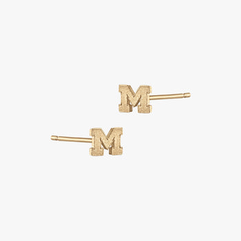 Michigan M Stud Earring